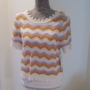 Cute Pullover Knitted Top sz Large